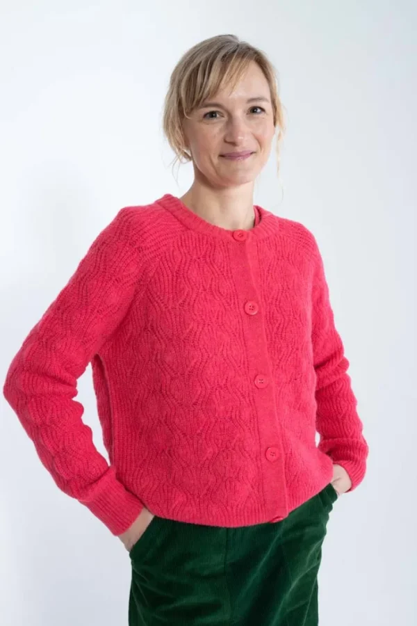 Danadventure Wool Cardigan Power Pink