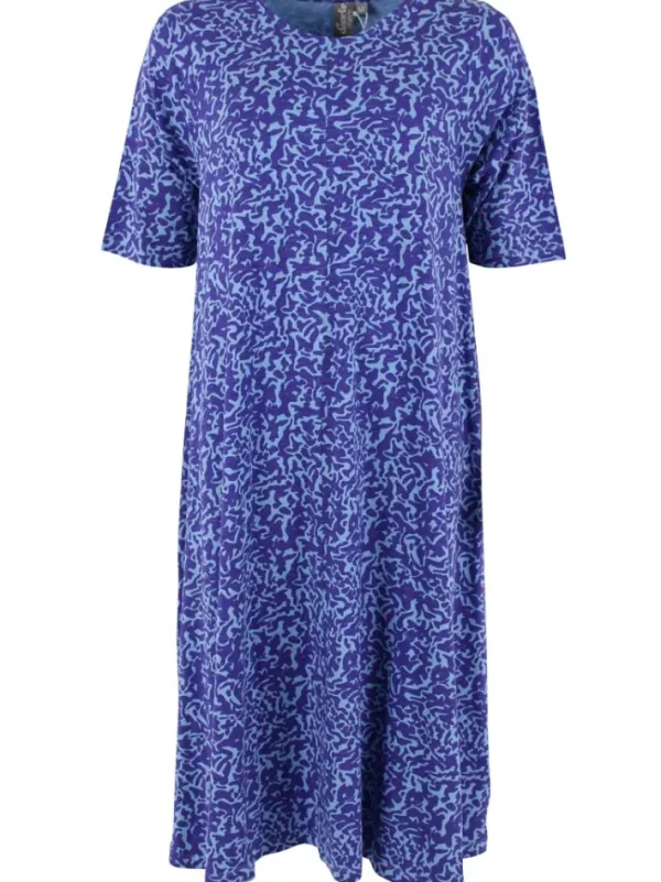 Danalberte Slub Dress Waterblue RIPPLES