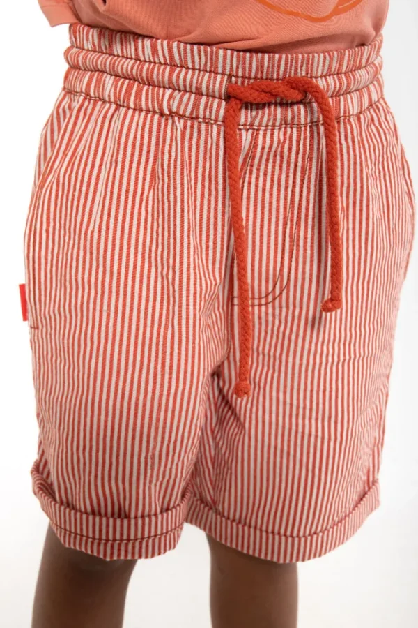 Danalfred Searsucker Shorts Chalk/Bright Red