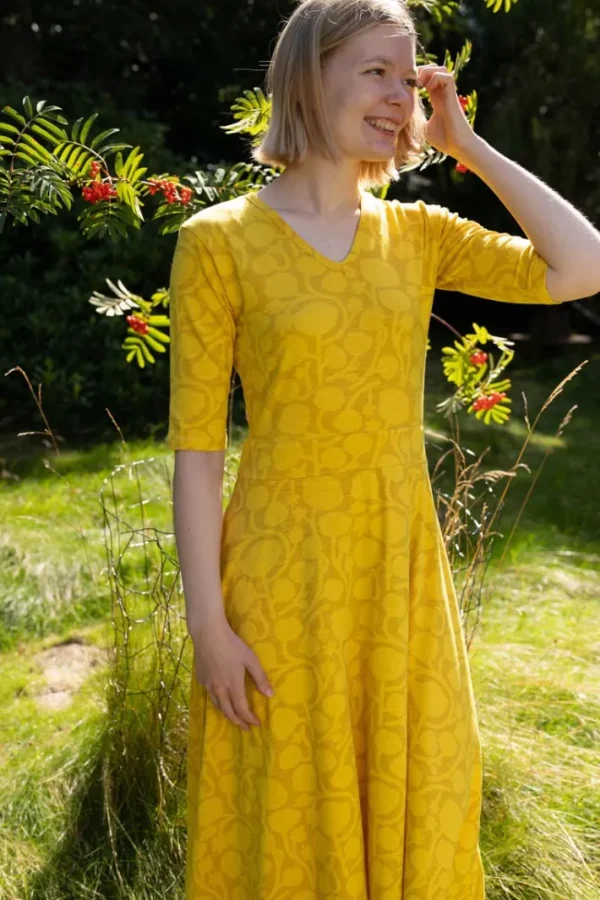 Danandersen Slub Dress Yellow POPTONE