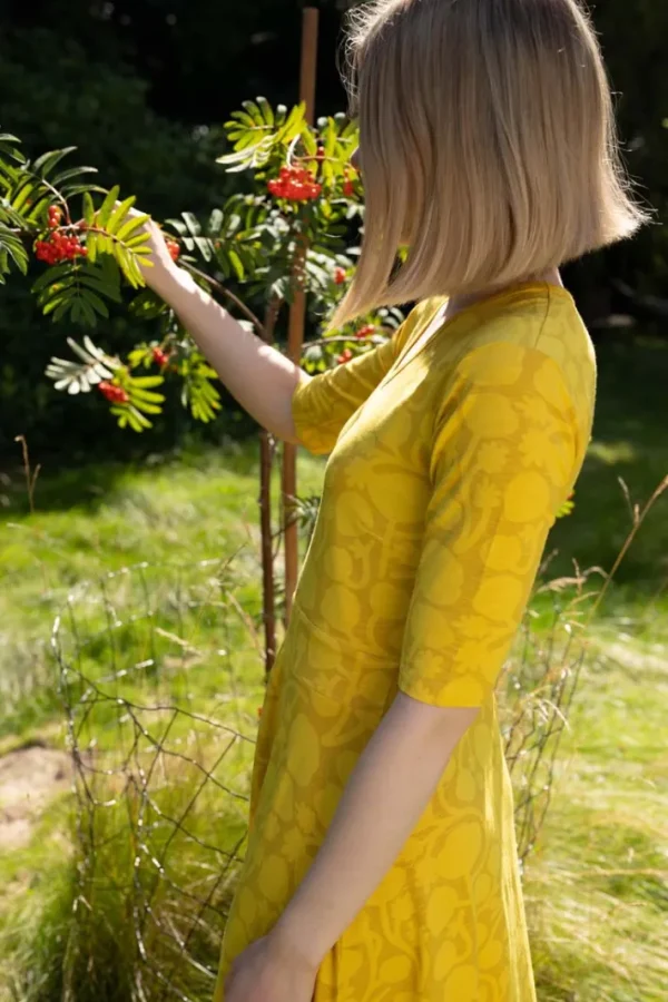 Danandersen Slub Dress Yellow POPTONE