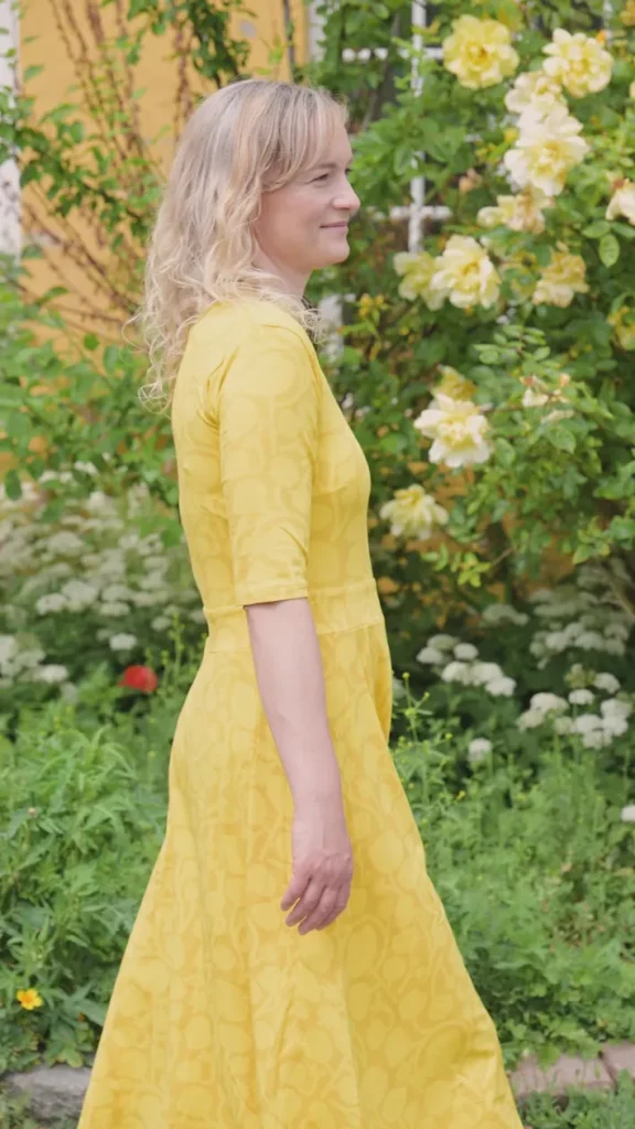 Danandersen Slub Dress Yellow POPTONE