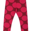 Danandrea Warm leggings Rust Red/Love Pink MEGA DOTS