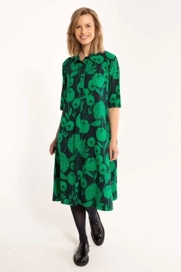 Dananemone LS Modal Dress Dark Navy HORTENSIA