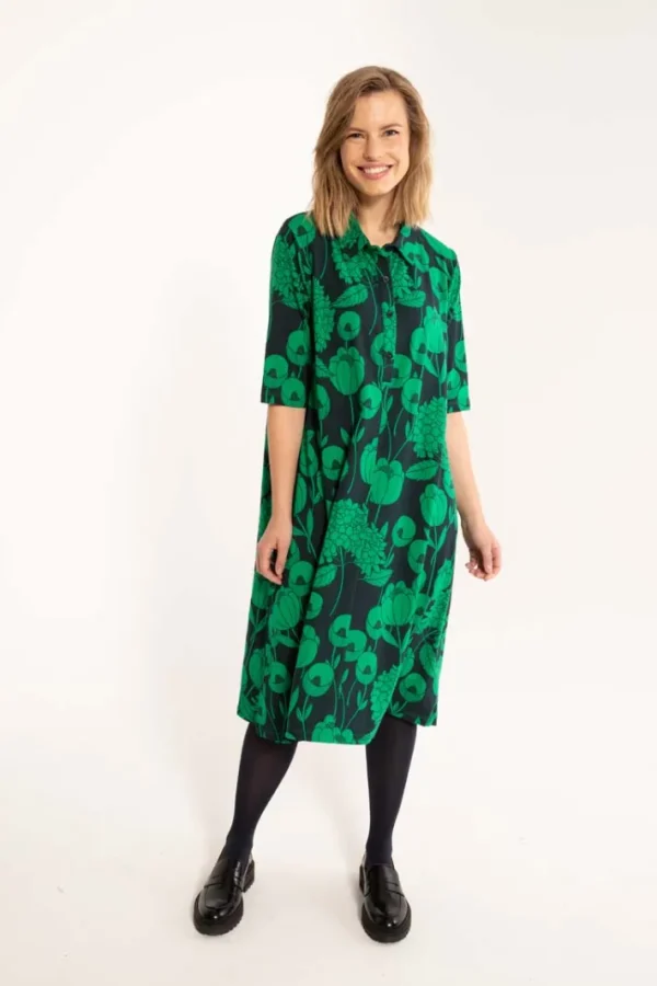 Dananemone LS Modal Dress Dark Navy HORTENSIA