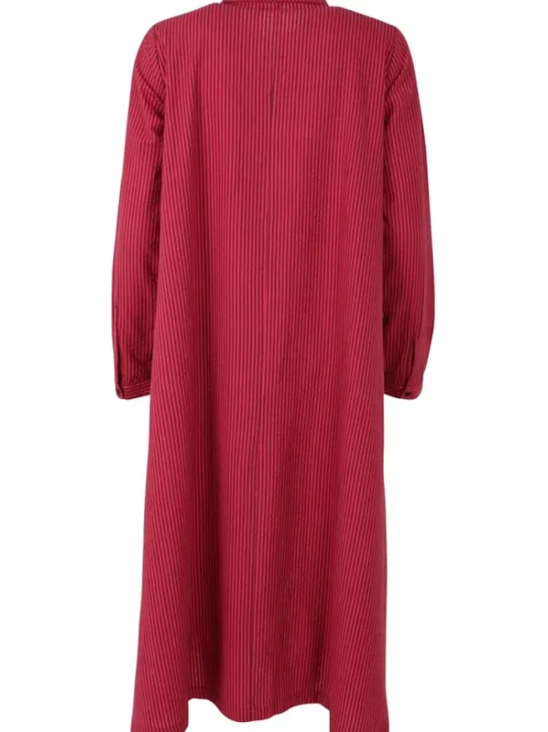 Danapril LS Searsucker Dress Dark Bordeaux/Power Pink