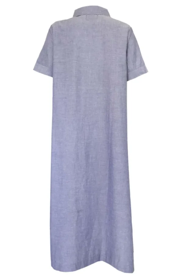 Danapril SS Chambrey Dress - Denim blue