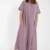 Danapril SS Seersucker Dress Light Rust/Lilla