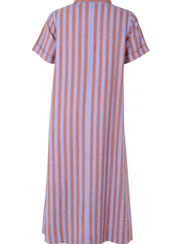 Danapril SS Seersucker Dress Light Rust/Lilla