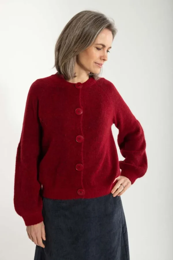 Danarnaq Alpaca Cardigan Bordeaux