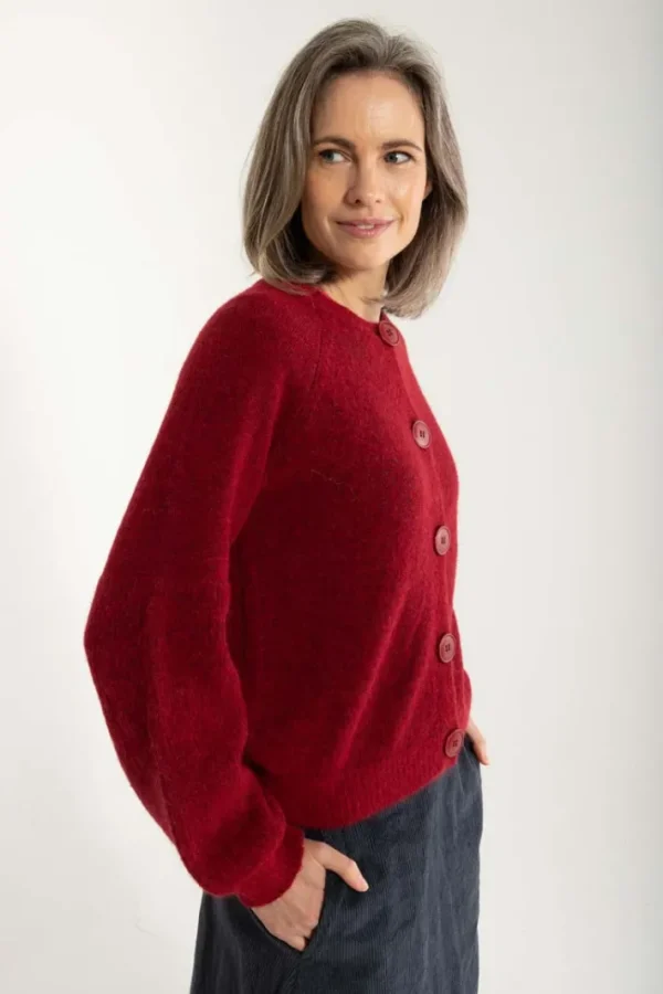 Danarnaq Alpaca Cardigan Bordeaux