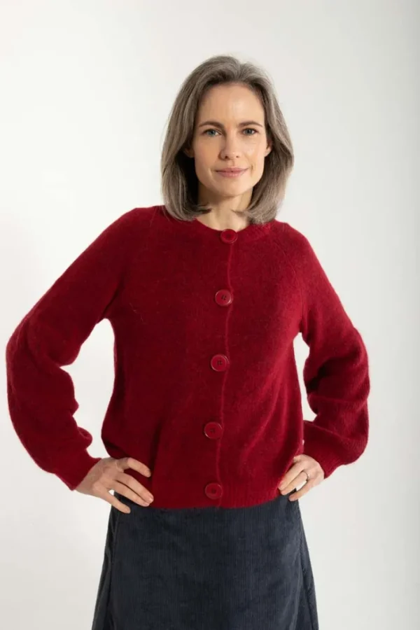 Danarnaq Alpaca Cardigan Bordeaux