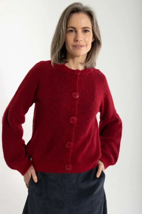 Danarnaq Alpaca Cardigan Bordeaux