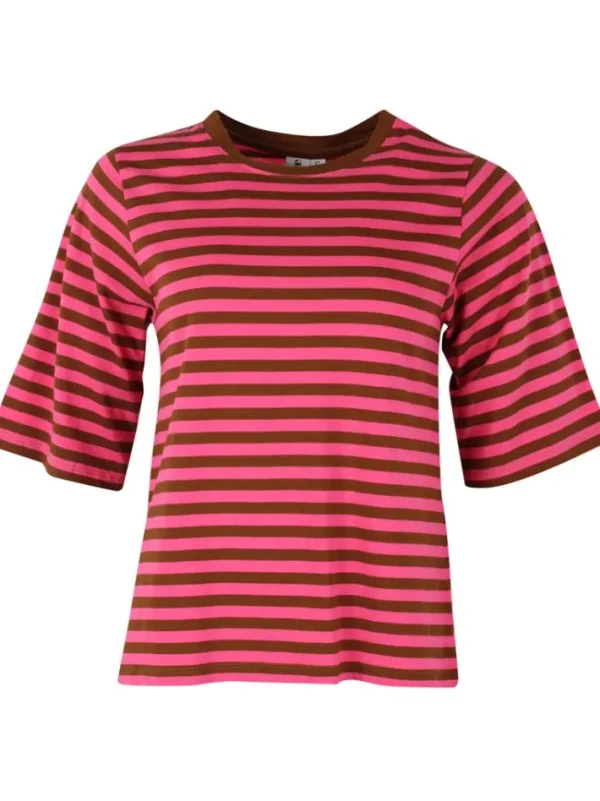 Danebasic Glad Tee Tobacco/Bright Pink