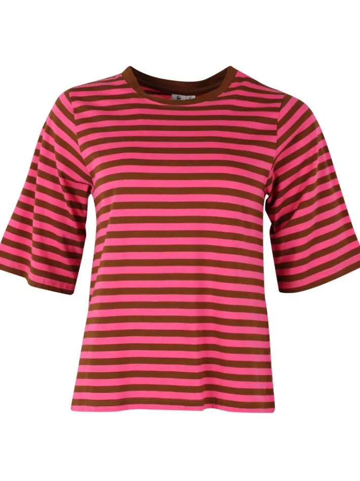 danebasic_glad_tee_tobacc_2.webp Danebasic Glad Tee Tobacco/Bright Pink