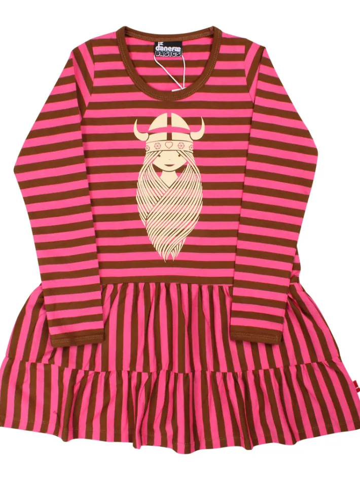 danebasic_miva_dress_brig_0.webp Danebasic Miva Dress Bright Pink/Tobacco FREJA