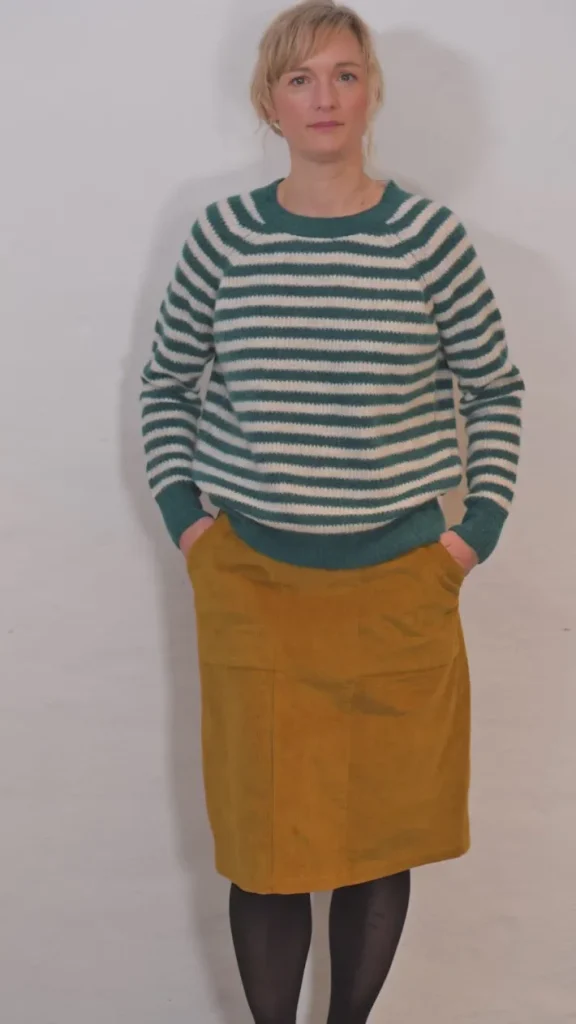 Danebekka Alpaca Sweater Dark Slate/Light Beige