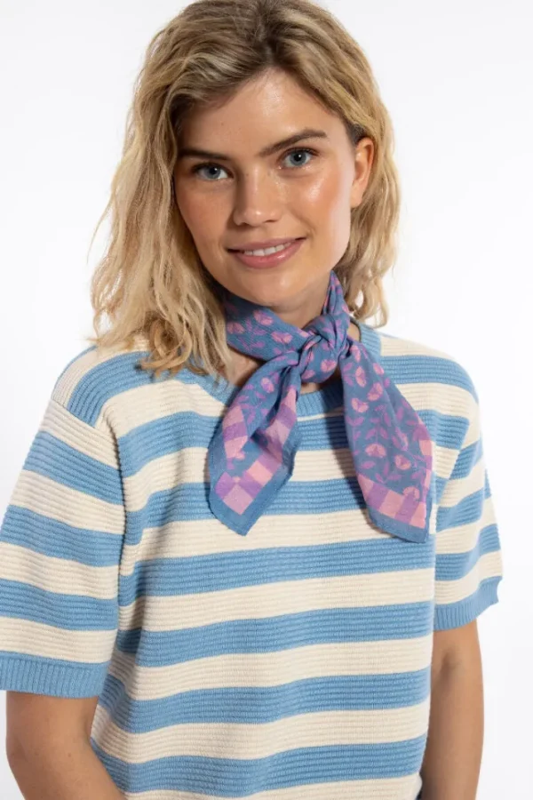 Danebesser Scarf Light Blue BIG FLEURIE