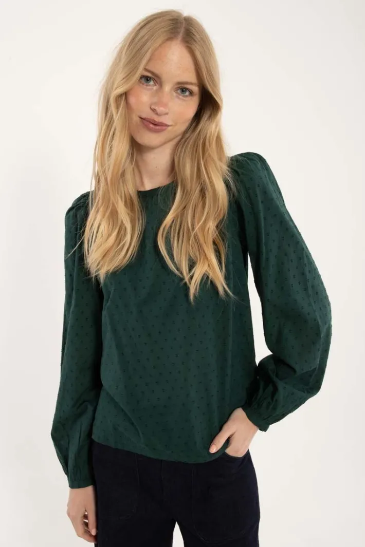 danebette_cotton_dot_shir_0.webp Danebette Cotton Dot Shirt Dark Duck