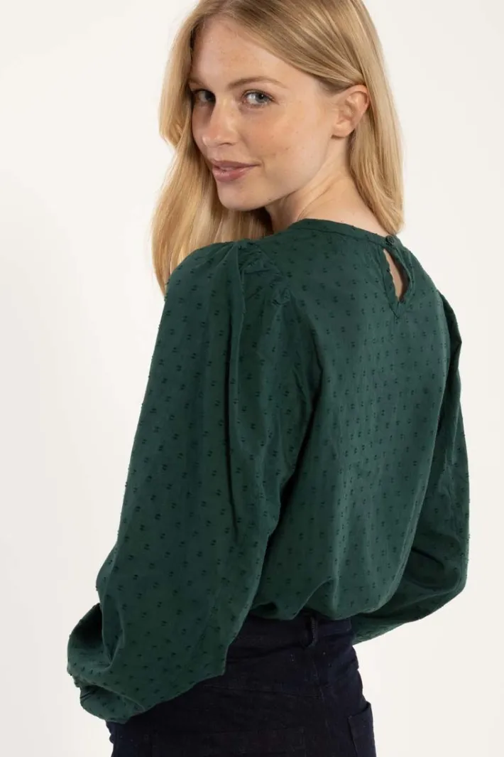 danebette_cotton_dot_shir_1.webp Danebette Cotton Dot Shirt Dark Duck