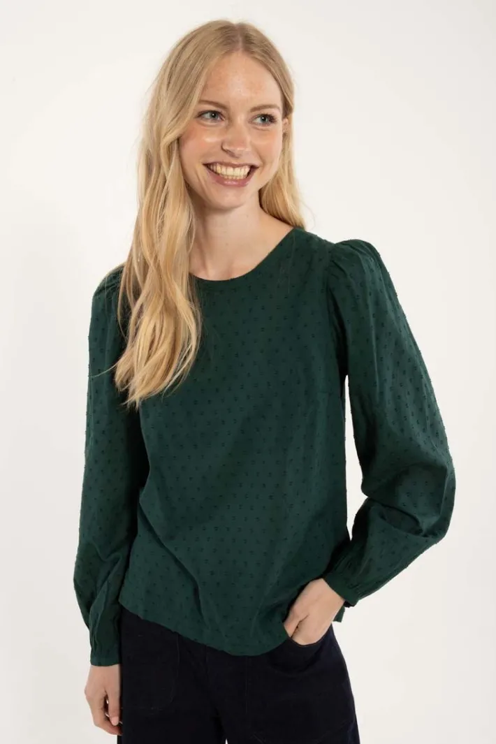 danebette_cotton_dot_shir_2.webp Danebette Cotton Dot Shirt Dark Duck