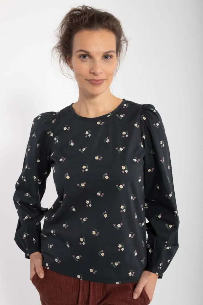 danebette_poplin_shirt_bl_0.webp Danebette Poplin Shirt Black MINIFLOWER