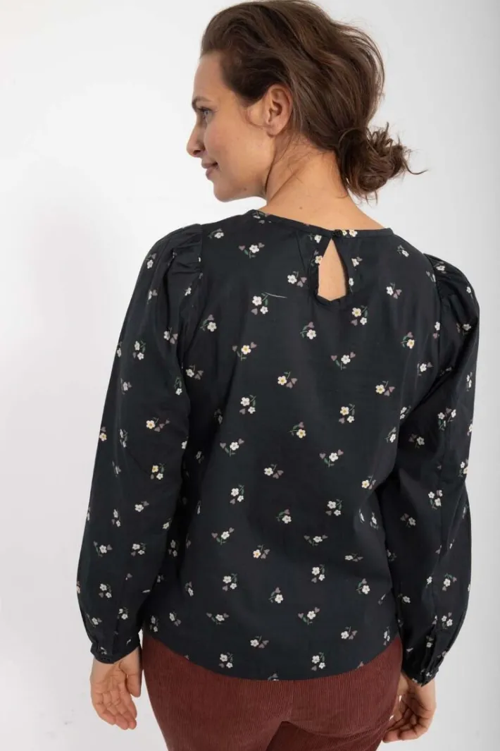 danebette_poplin_shirt_bl_2.webp Danebette Poplin Shirt Black MINIFLOWER