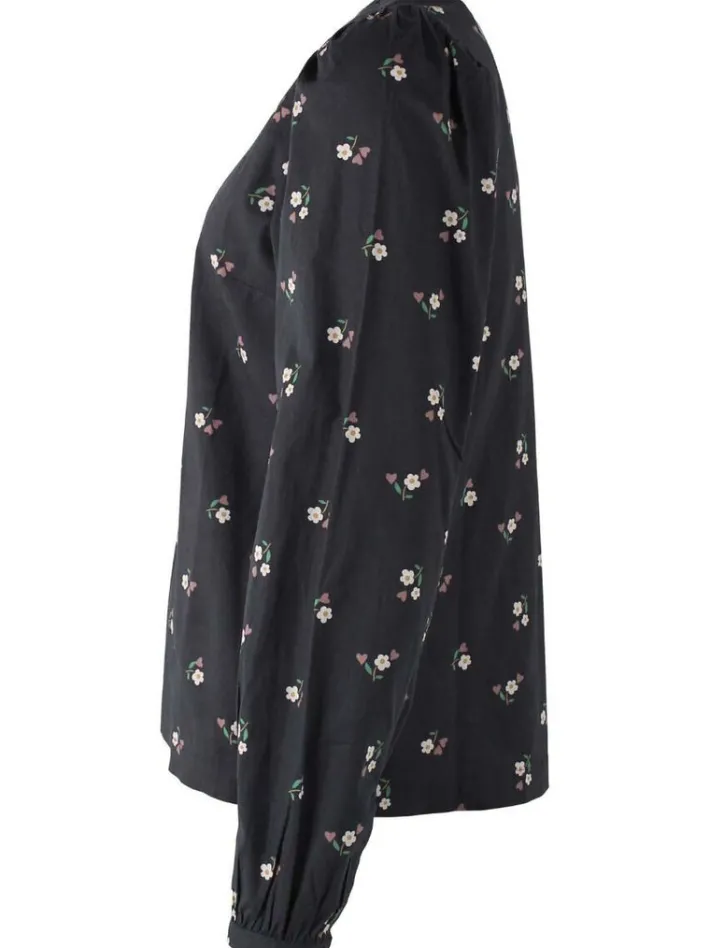 danebette_poplin_shirt_bl_5.webp Danebette Poplin Shirt Black MINIFLOWER