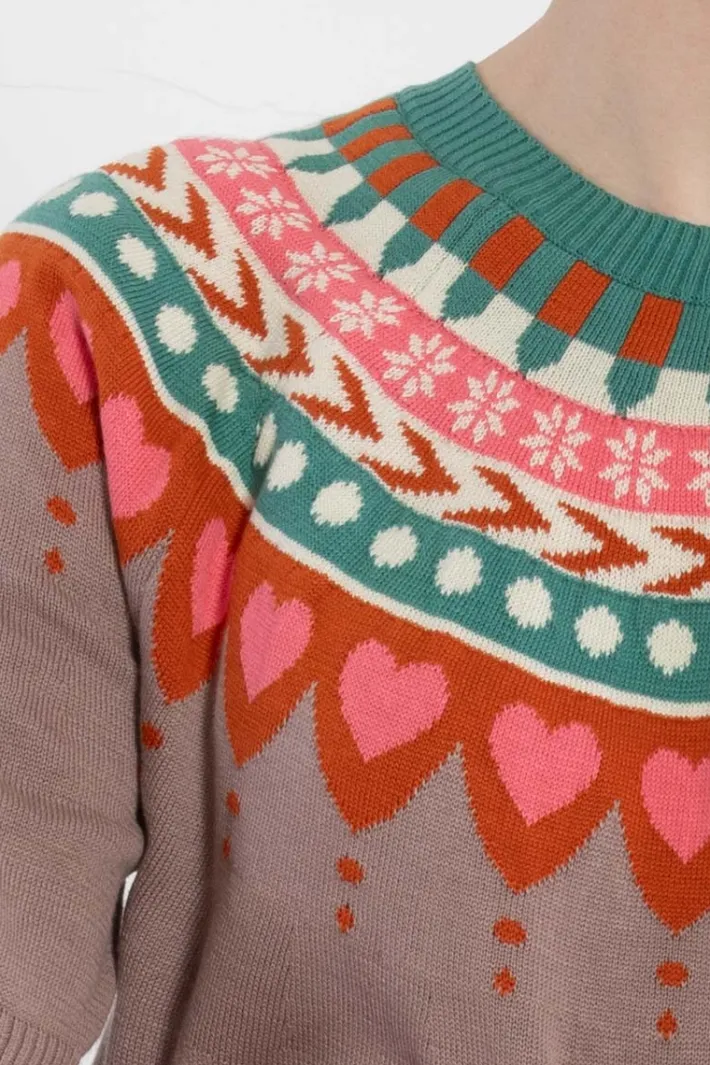 daneblomme_cotton_knit_sw_4.webp Daneblomme Cotton Knit Sweater Dress Rose Beige