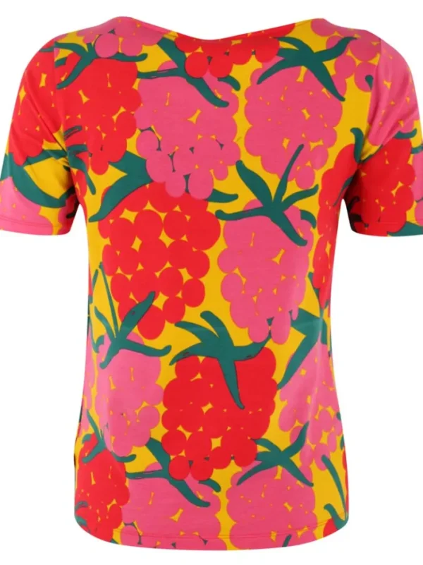 Daneboat Neck Cotton Tee Yellow MAXIBERRY