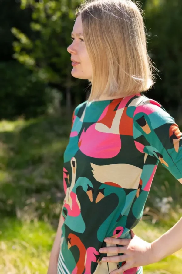 Daneboat Neck Modal Tee Deep Forest SWANOSCOPE