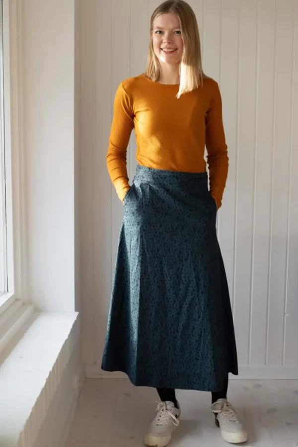 Danebrava Poplin Skirt Dark Slate FLOWERY