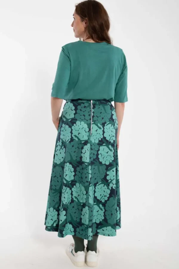 Danebrava Poplin Stretch Skirt Dk Navy MAXIBERRY