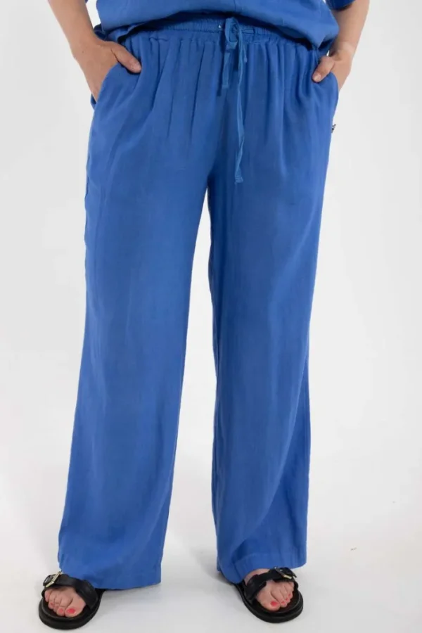 Danebreeze Modal Linen Modal Pants Cold Blue