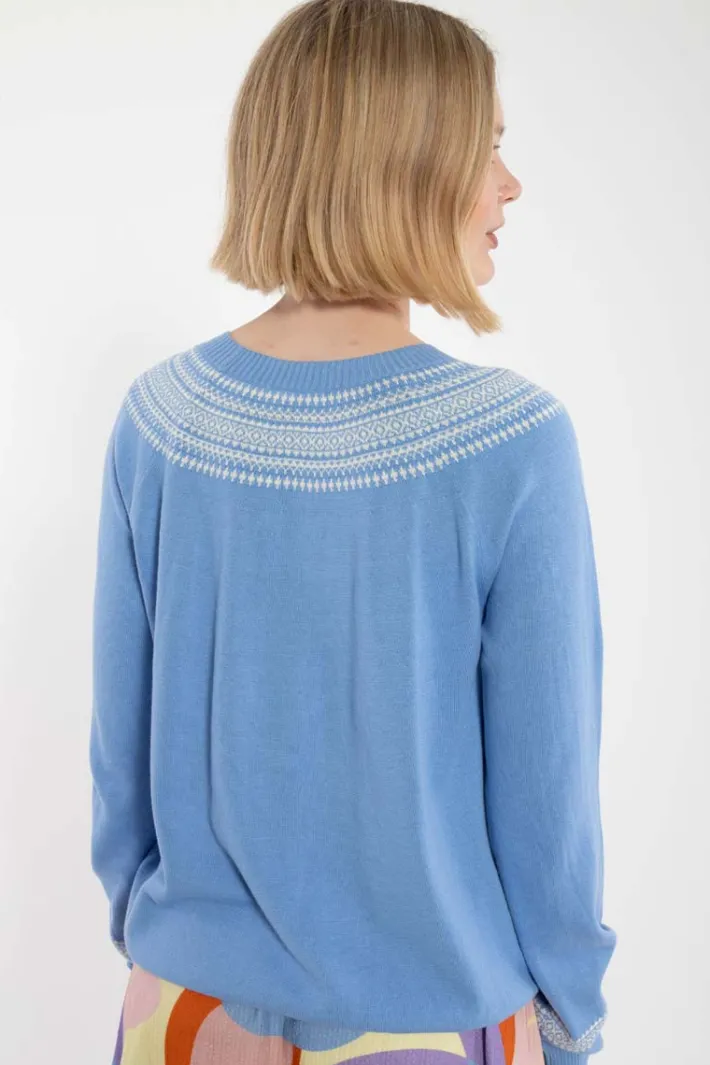 danebright_light_cotton_k_1.webp Danebright Light Cotton Knit Sweater Waterblue/Chalk