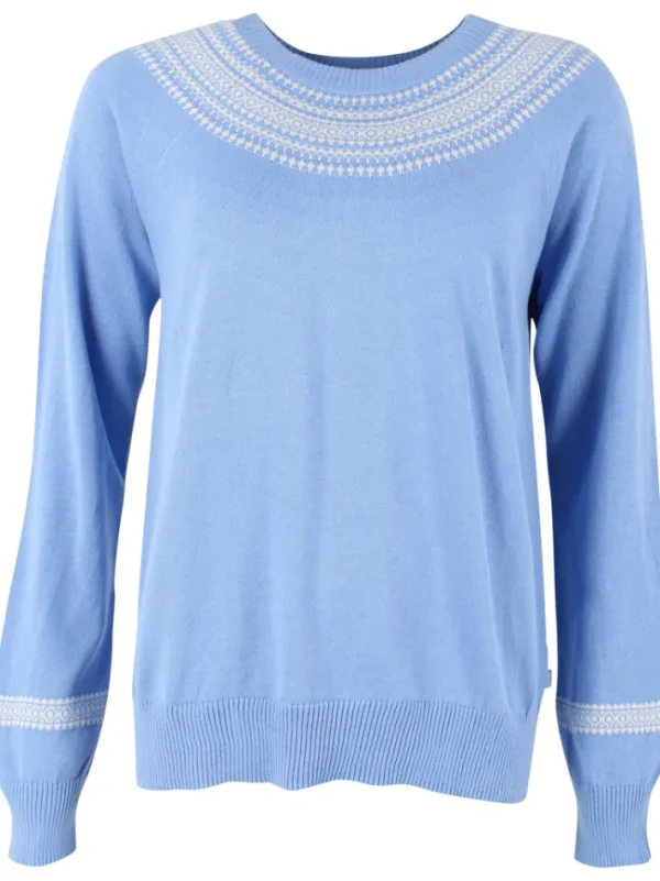 Danebright Light Cotton Knit Sweater Waterblue/Chalk