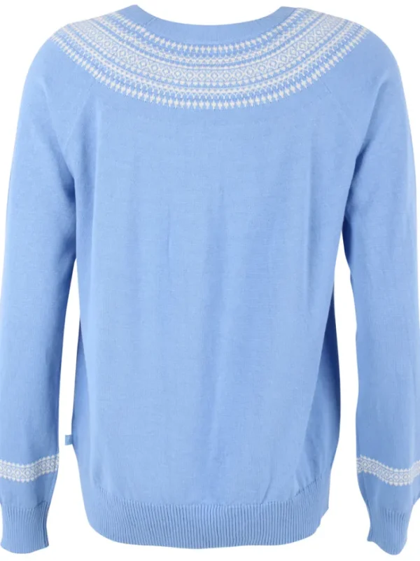 Danebright Light Cotton Knit Sweater Waterblue/Chalk
