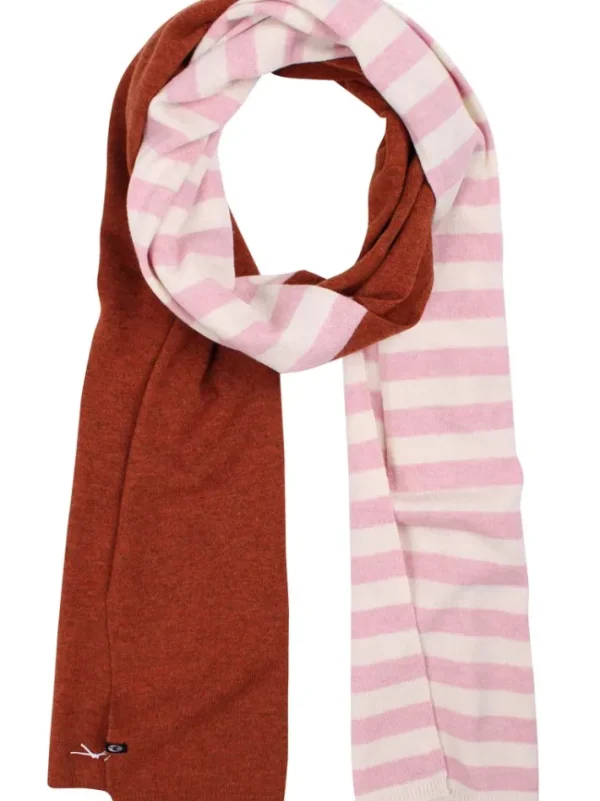 Danebundle-up Merino Scarf Rust/Pink