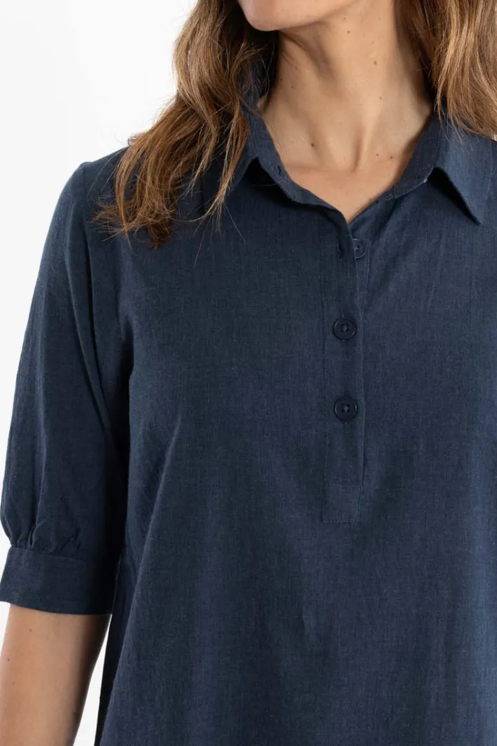 danecarnation_chambrey_dr_1.webp Danecarnation Chambrey Dress Indigo