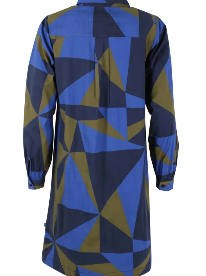 danecarnation_poplin_dres_3.webp Danecarnation Poplin Dress Deep Blue TRIANGULATE
