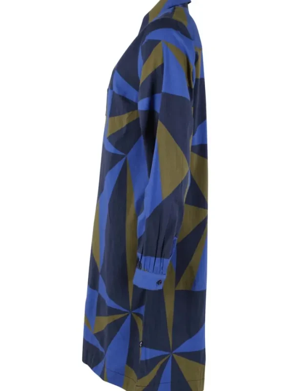 Danecarnation Poplin Dress Deep Blue TRIANGULATE