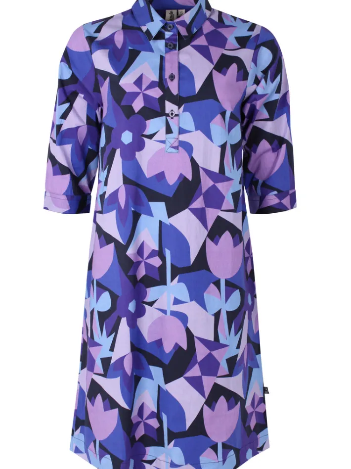 danecarnation_poplin_stre_4.webp Danecarnation Poplin Stretch Dress Dk Navy GEOFLEUR