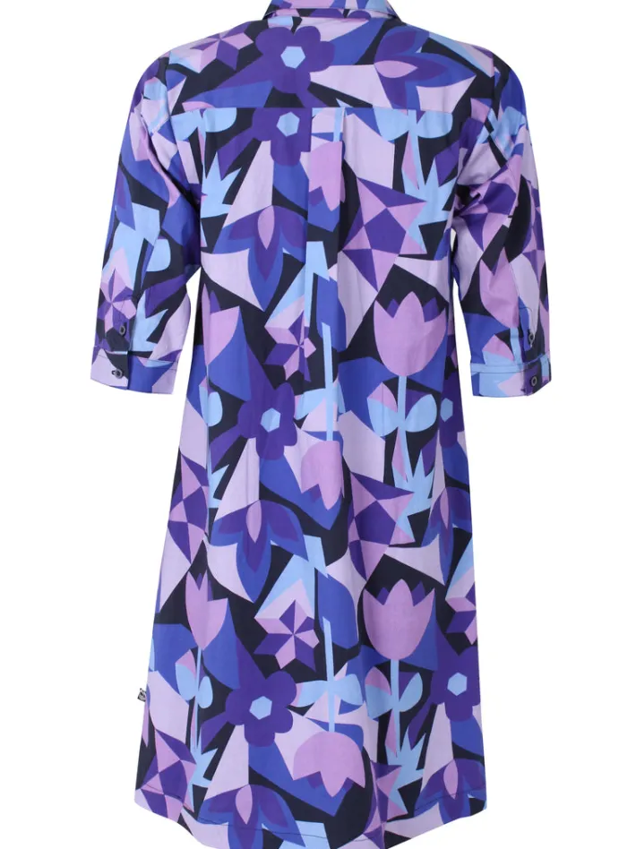 danecarnation_poplin_stre_5.webp Danecarnation Poplin Stretch Dress Dk Navy GEOFLEUR