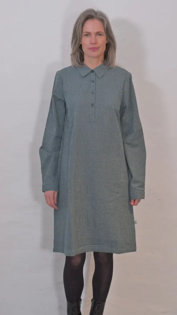 Danecarnation Searsucker Dress Dark Slate/Blue Grey