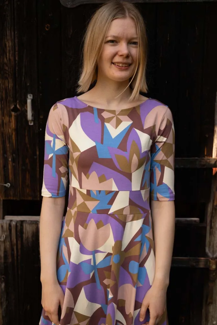 danecharlotte_cotton_dres_0.webp Danecharlotte Cotton Dress Dk Rose Beige GEOFLEUR