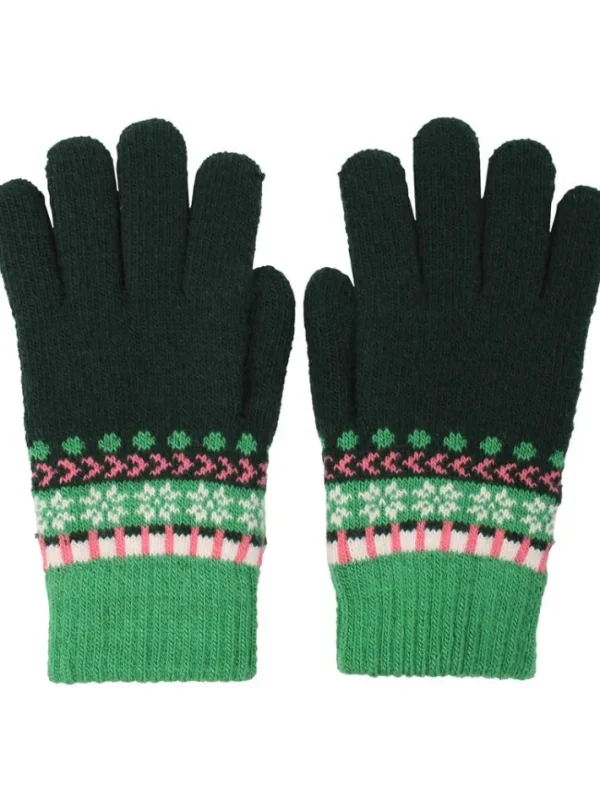 Danechestnut Gloves Dk Forest JAQUARD