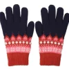 Danechestnut Gloves Dk Navy JAQUARD