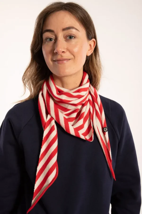 Danechic Merino Scarf - Flame/Chalk