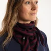 Danechic Merino Scarf - Navy/Dk Bdx