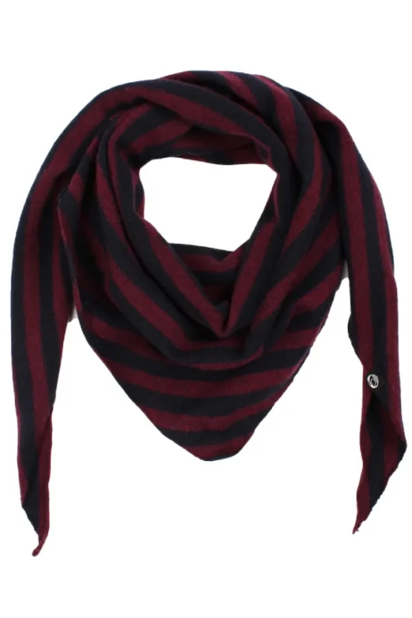 Danechic Merino Scarf - Navy/Dk Bdx